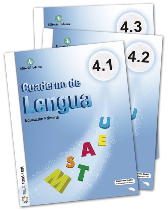 Cuadernos de Lengua 4º Educacion Primaria. Todos a una 3 Titulos Trime