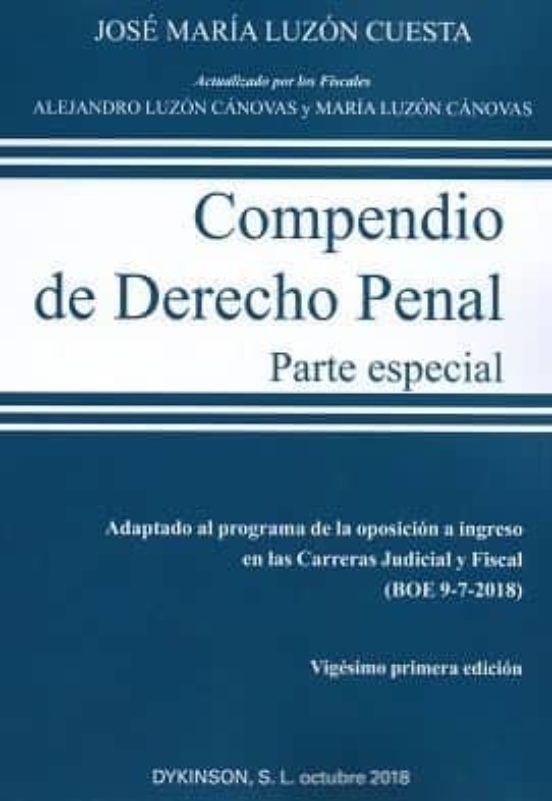 Compendio 2018 De Derecho Penal Parte Especial
