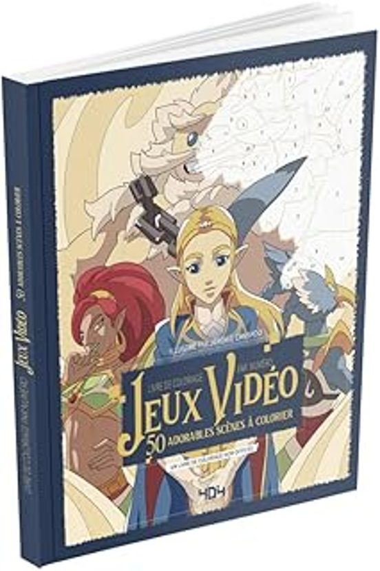 Jeux Vidéo: 50 Adorables Scènes À Colorier: Livre de Coloriage Par Num