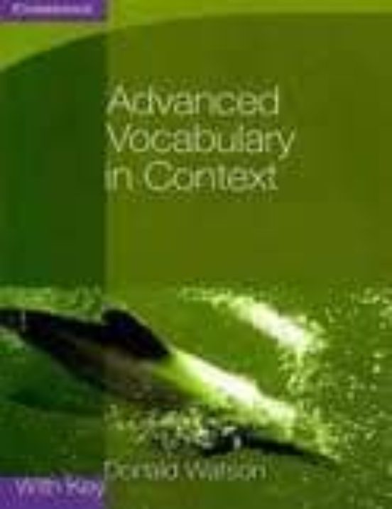 Advanced Vocabulary in Context With Answer Key