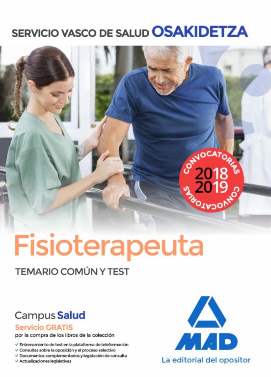 Fisioterapeuta De Osakidetza-Servicio Vasco De Salud. Temario Común Y Test