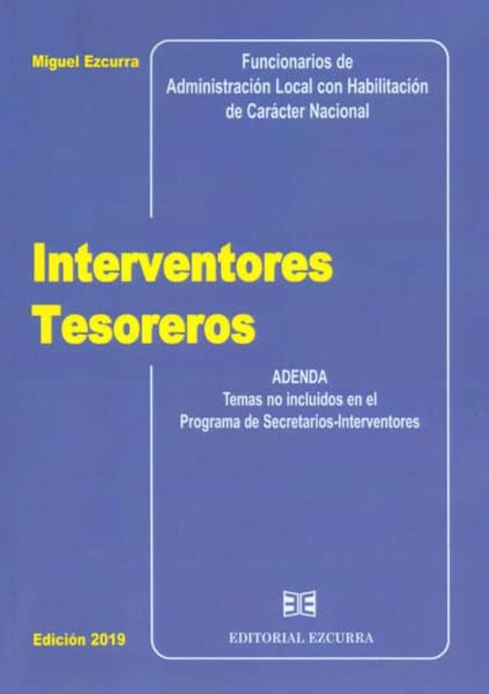 Interventores Tesoreros. Adenda. Temas no Incluidos en el Program a de