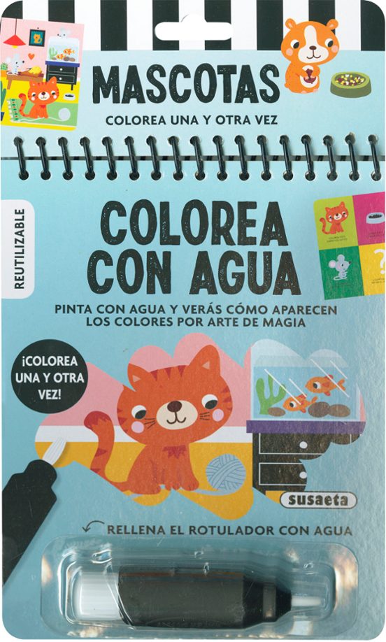 Mascotas. Colorea Con Agua