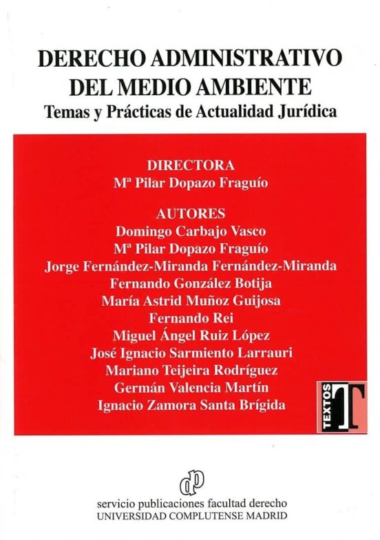 Derecho Administrativo Del Medio Abiente