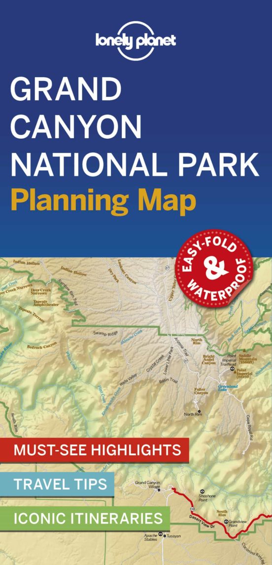 Lonely Planet Grand Canyon National Park Planning Map 2019