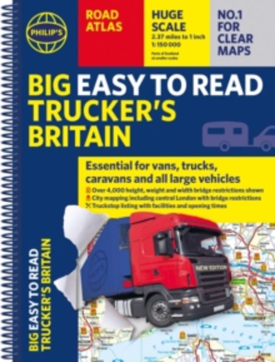 Philips Big Easy To Read Truckers Road Atlas Britain