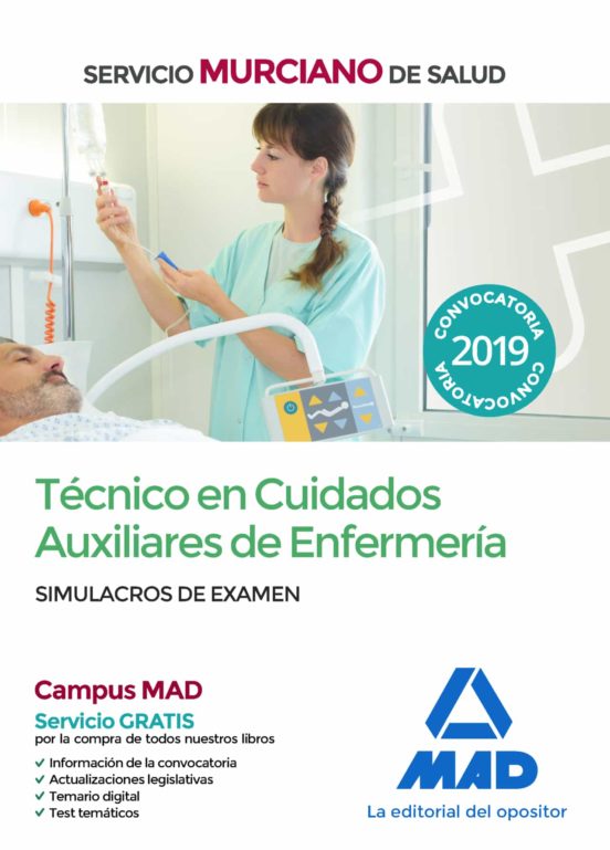 Técnico En Cuidados Auxiliares De Enfermería Del Servicio Murciano De Salud. Simulacros De Examen
