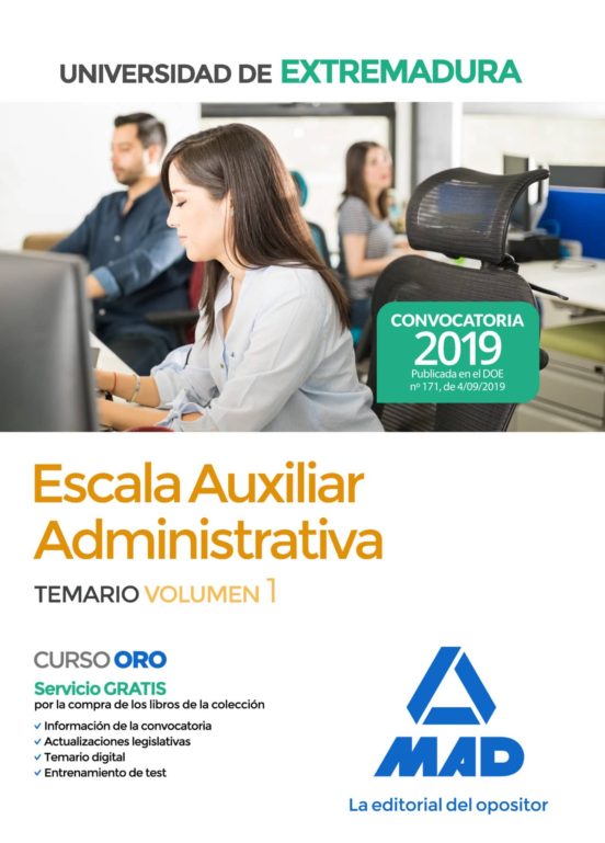 Escala Auxiliar Administrativa De La Universidad De Extremadura Temari