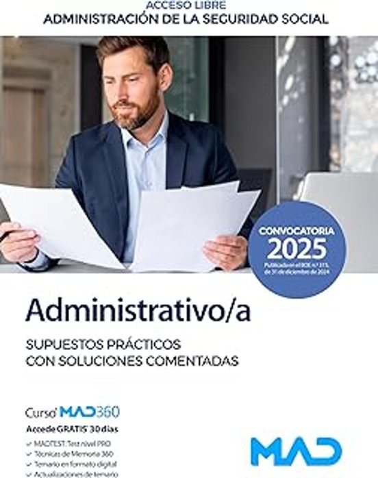 Administrativo/a Seguridad Social . Supuestos Prácticos Con Soluciones Comentadas