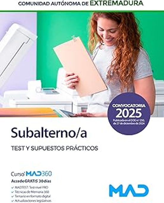 Subalterno. Test Y Supuestos Prácticos