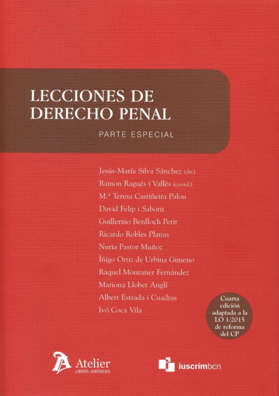 Lecciones De Derecho Penal: Parte Especial