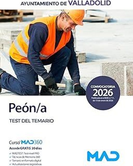 Peón/a Del Ayuntamiento De Valladolid. Test Del Temario