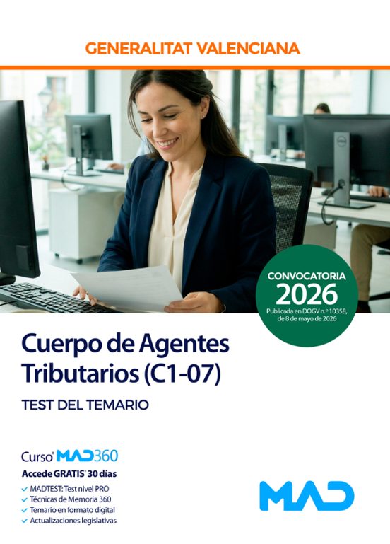 Cuerpo de Agentes Tributarios . Generalitat Valenciana. Test del temario