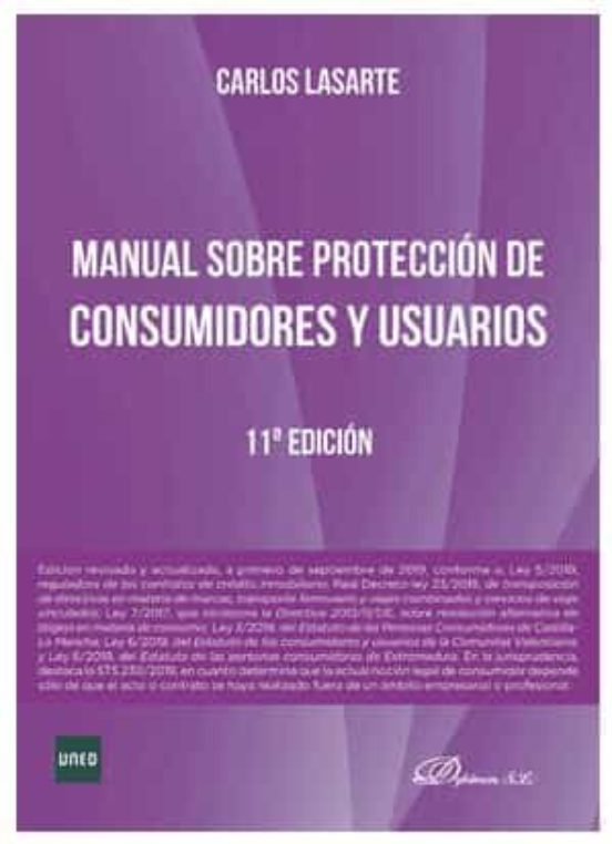 Manual sobre Proteccion de Consumidores y Usuarios 11ª Ed. 2019