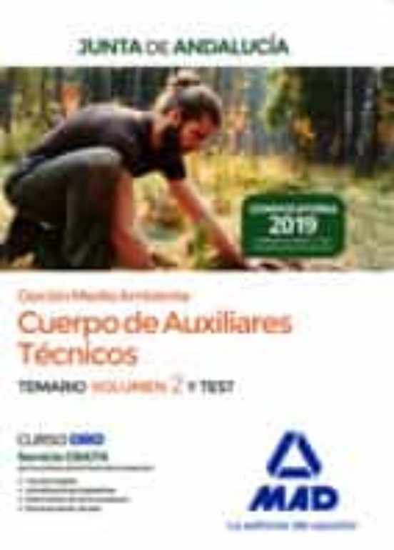 Cuerpo De Auxiliares Técnicos Opción Medio Ambiente De La Junta De Andalucía. Temario Volumen 2 Y Test