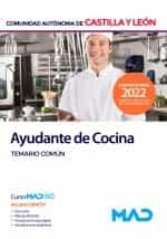 Ayudante De Cocina De La Administración De La Comunidad De Castilla Y León. Temario Común