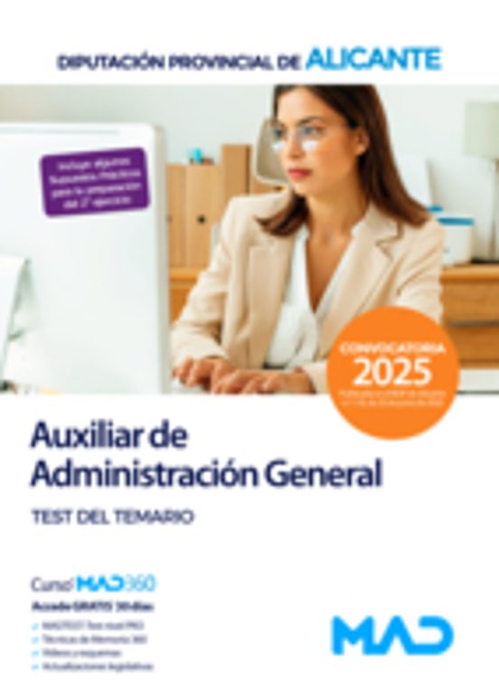 Auxiliar De Administración General. Test Del Temario: Diputación Provi