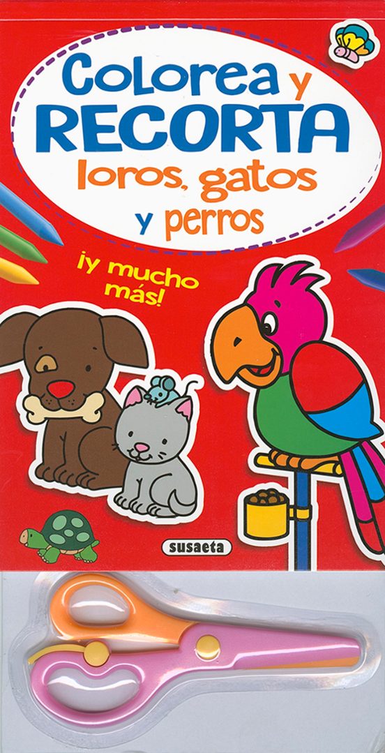 Bloc Colorea Y Recorta Loros Gatos Y Perros