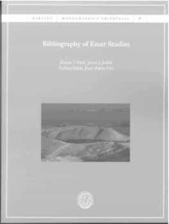 Bibliography Of Emar Studies