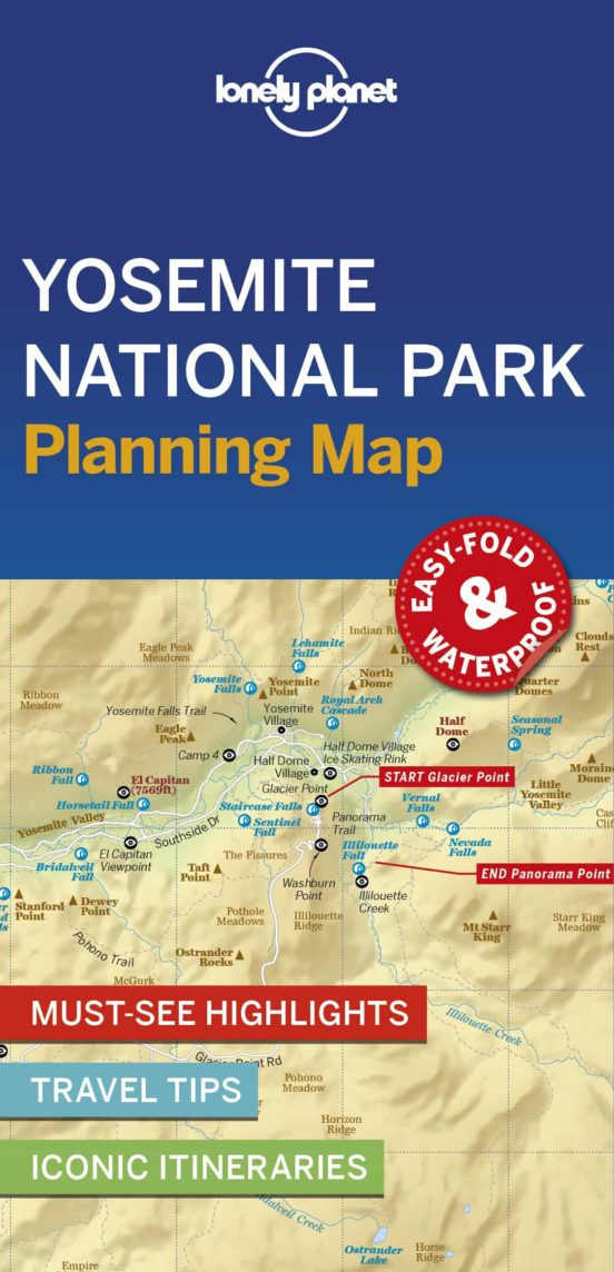 Lonely Planet Yosemite National Park Planning Map 1 2019