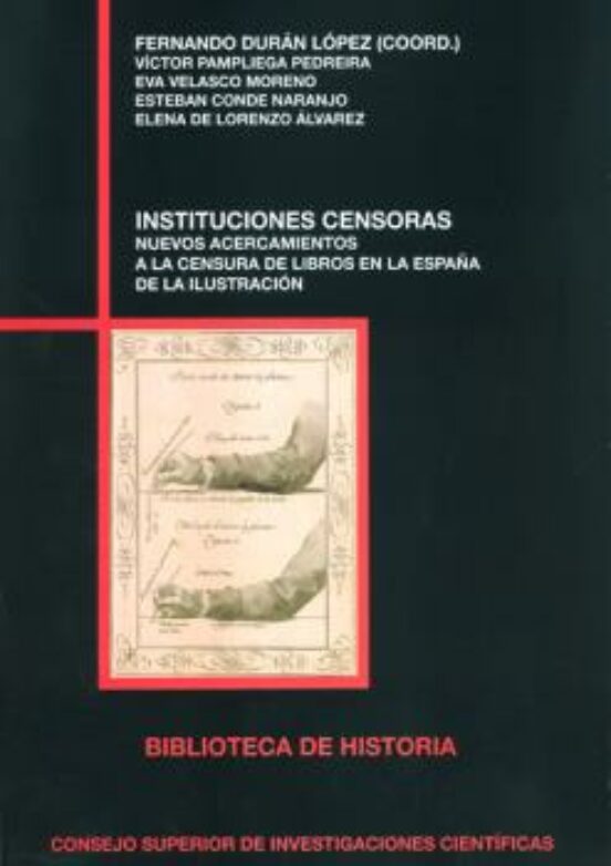 Instituciones Censoras : Nuevos Acercamientos A La Censura De Libros En La España De La Ilustración