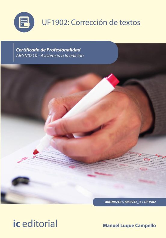 Argn0210 - Corrección De Textos. Asistencia A La Edición