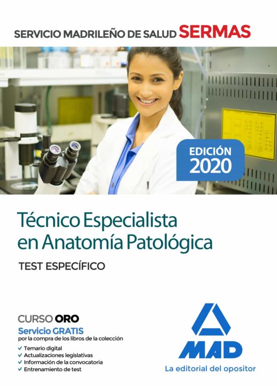 Técnico Especialista En Anatomía Patológica Del Servicio De Salud De La Comunidad De Madrid. Test Específico