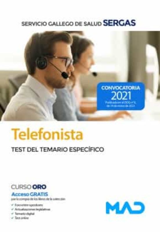 Telefonista: Test Del Temario Específicos - Servicio Gallego De Salud
