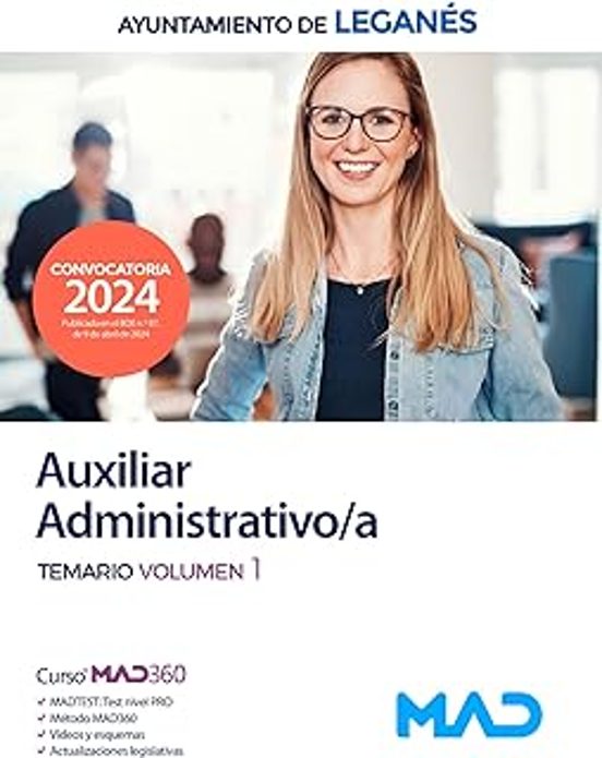 Auxiliar Administrativo/a. Temario Volumen 1. Ayuntamiento De Leganés