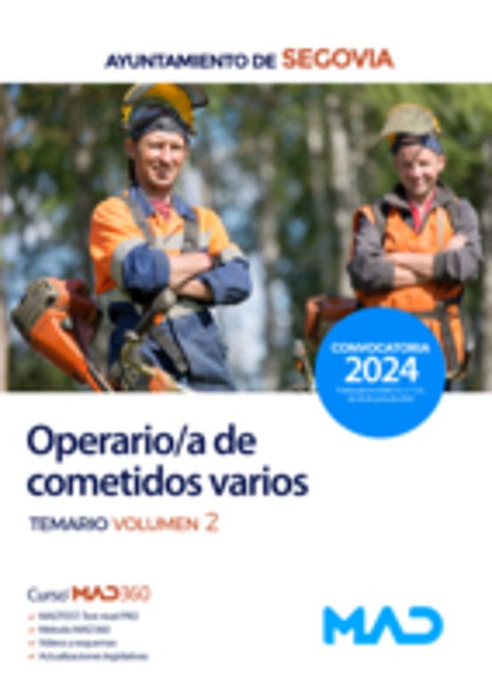Operario/a De Cometidos Varios. Temario Volumen 2. Ayuntamiento De Seg
