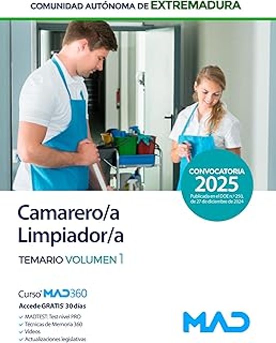 Camarero/a-limpiador/a . Temario Volumen 1