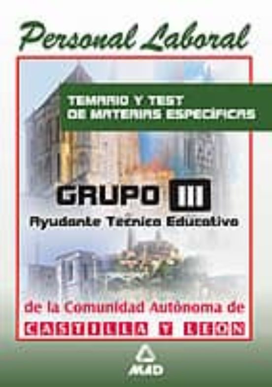 Ayudante Tecnico Educativo De La Comunidad Autonoma De Castilla Y Leon