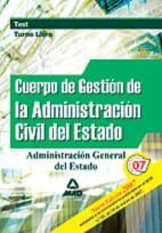 Cuerpo De Gestion De La Administracion Civil Del Estado. Test. Tu Rno
