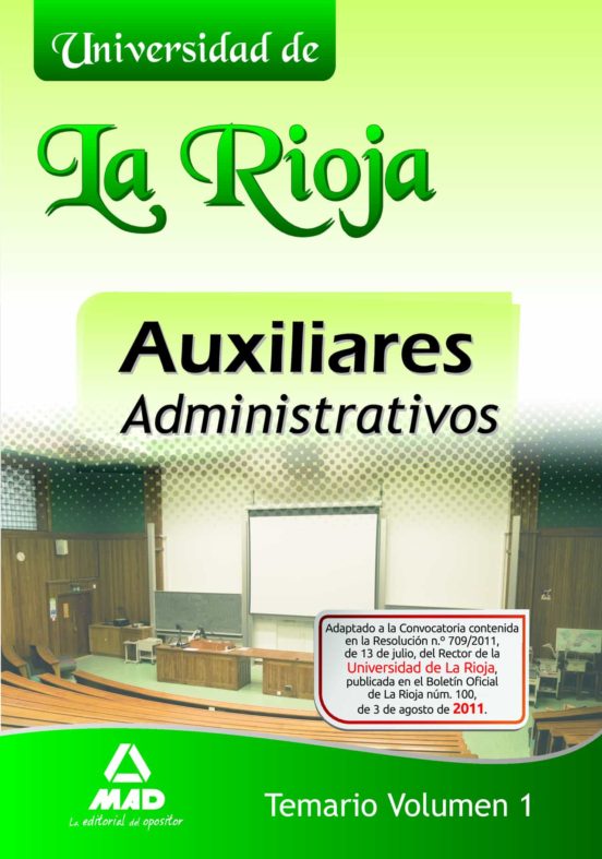 Auxiliares Administrativos De La Universidad De La Rioja: Temario