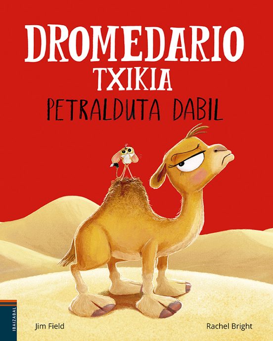 Dromedario txikia petralduta dabil