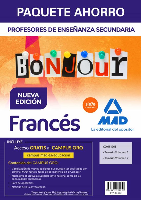 Paquete Ahorro Francés Cuerpo De Profesores De Enseñanza Secundaria