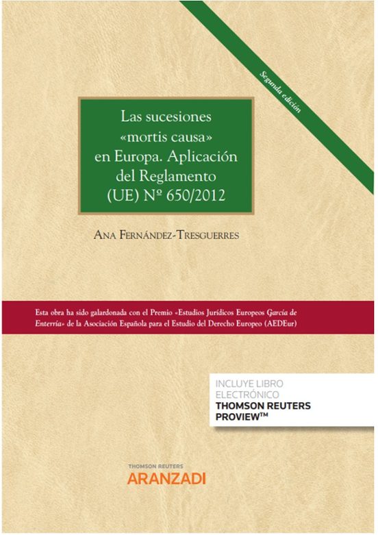 Sucesiones Mortis Causa en Europa 2022.APLICACIÓN Práctica del Reglame