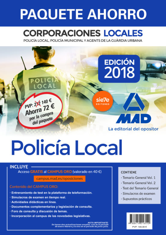 Paquete Ahorro Policía Local De Corporaciones Locales
