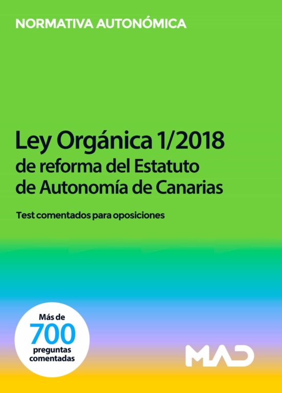 Ley Organica 1/2018 De Reforma Del Estatuto De Autonomia De Canarias