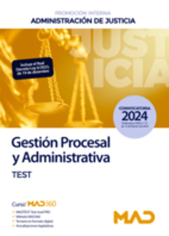 Cuerpo De Gestión Procesal Y Administrativa De La Administración De Justicia. Test