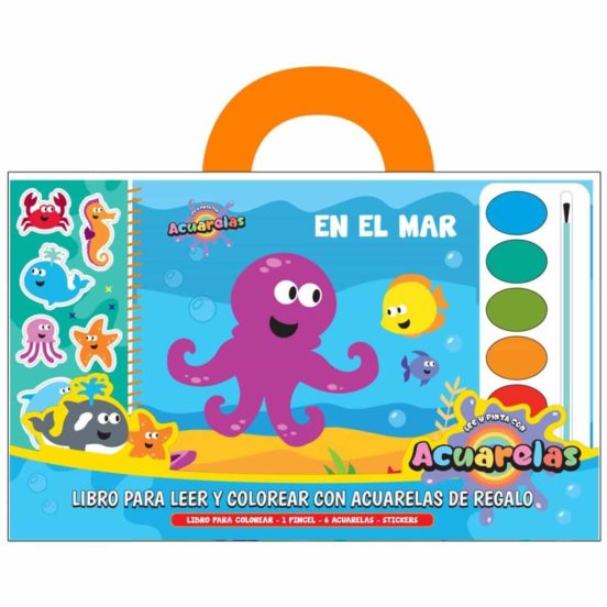 En El Mar. Libros Para Leer Y Colorear Con Acuarelas