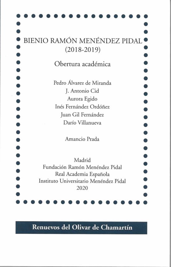 Bienio Ramón Menéndez Pidal