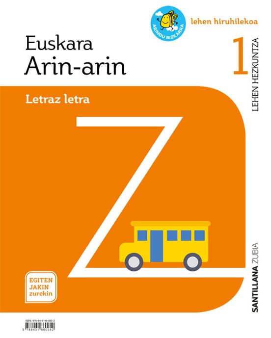 Euskara Arin-arin Letraz Letra 1ºlh Egiten Jakin Zurekin Euskadi 2019