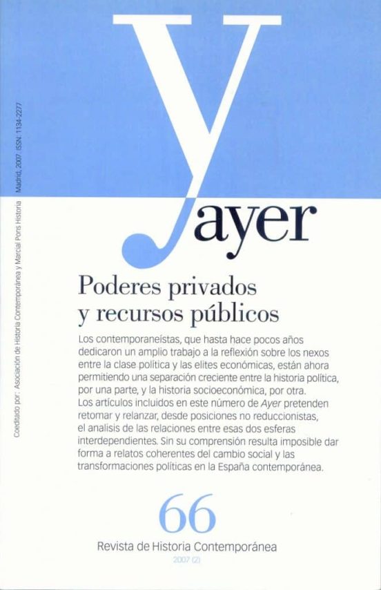 Ayer 66 Poderes Privados Y Recursos Publicos