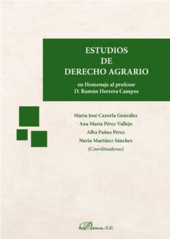 Estudios De Derecho Agrario
