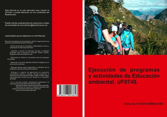Uf0740 Ejecucion De Programas Y Actividades De Educacion Ambiental
