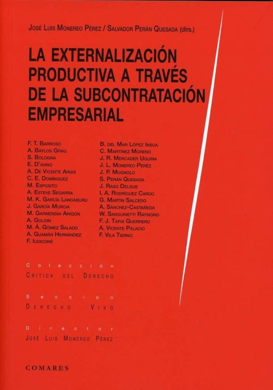 La Externalización Productiva A Través De La Subcontratación Empresarial
