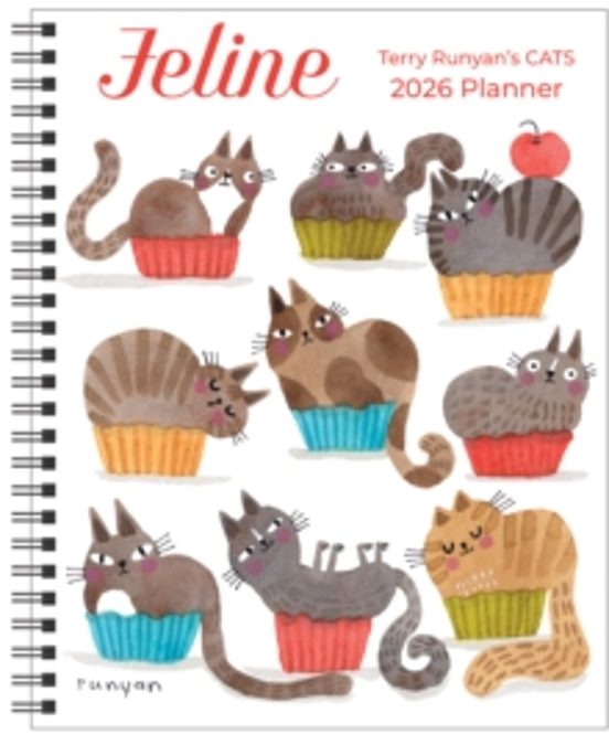 Feline 12-month 2026 Monthly/weekly Planner Calendar