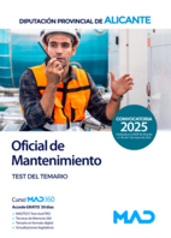Oficial De Mantenimiento. Diputación Provincial De Alicante. Test Del