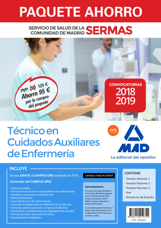 Paquete Ahorro Auxiliar De Enfermería Servicio De Salud De La Comunida